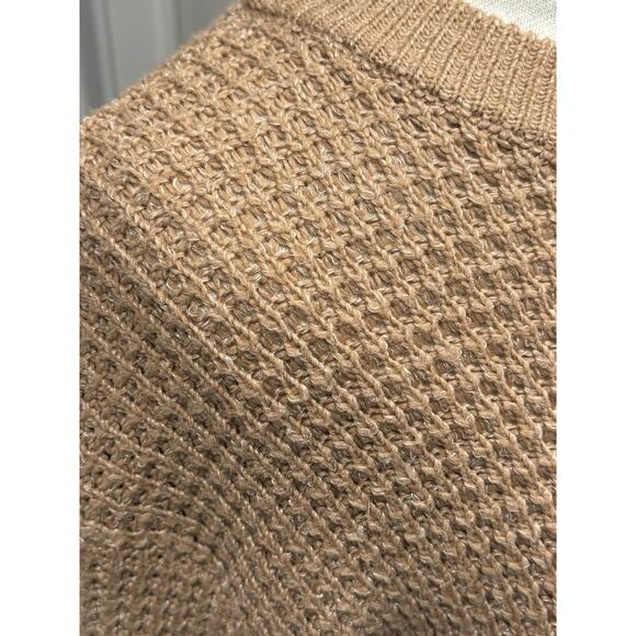 Time & Tru Brown Waffle Knit Sweater Womens XS - Picture 3 of 7